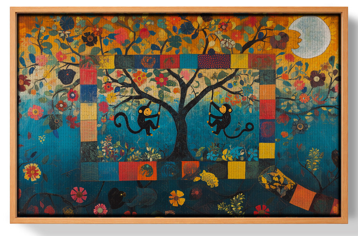 Monkey Tree Folk African American canvas print view 43