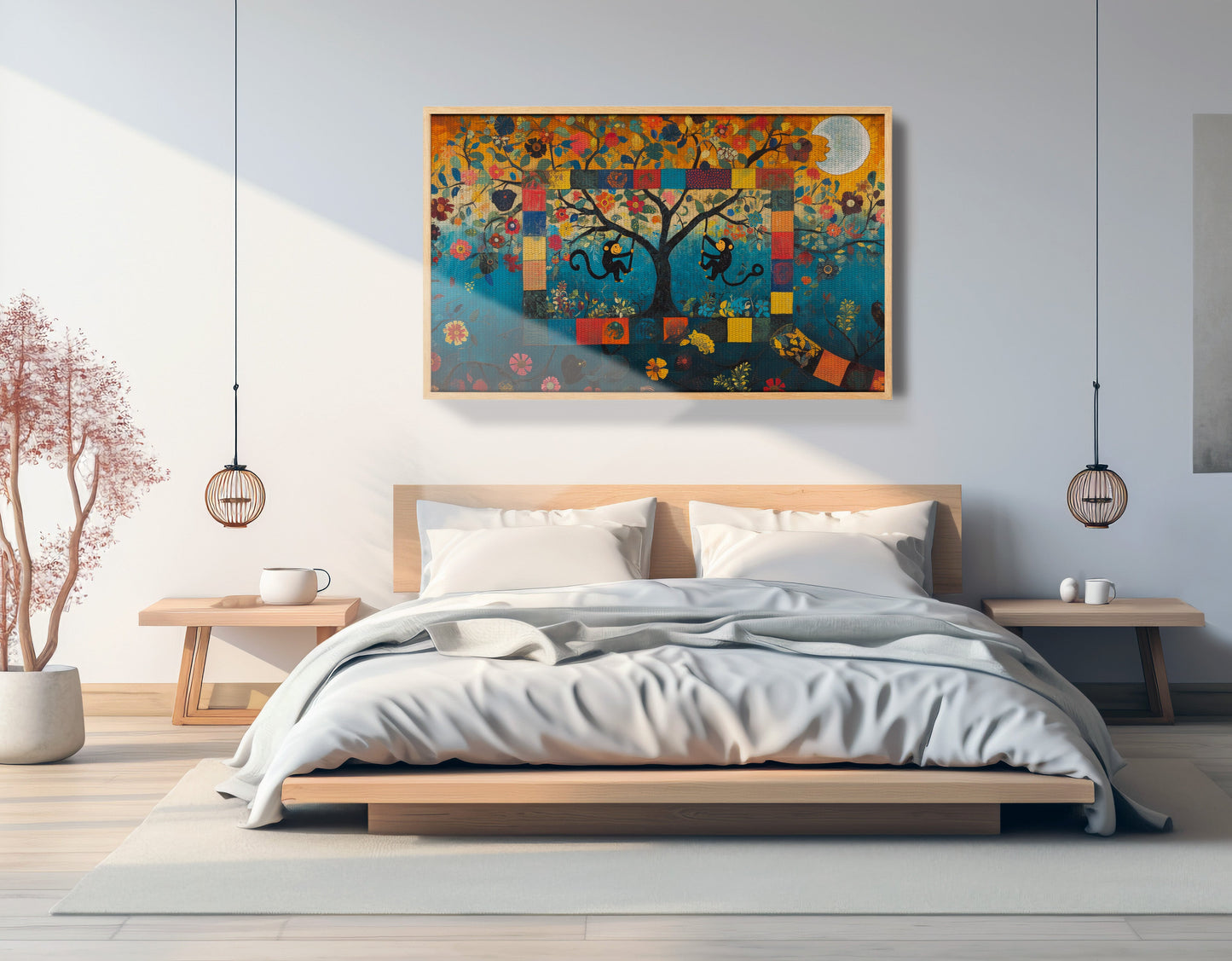 Monkey Tree Folk African American canvas print view 51
