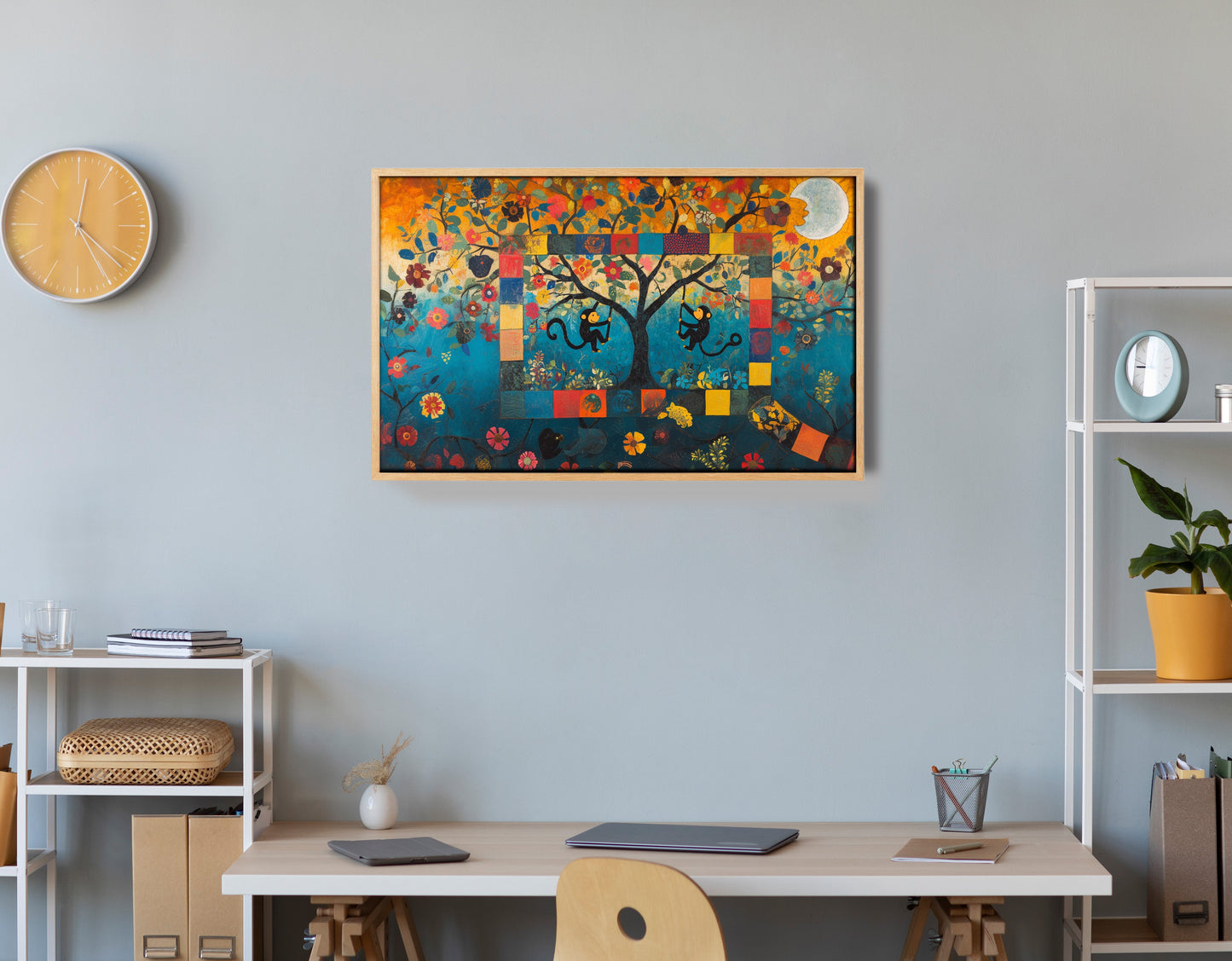 Monkey Tree Folk African American canvas print view 54