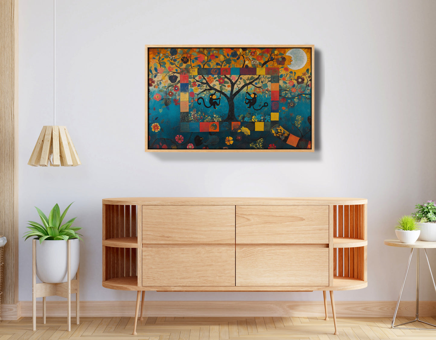 Monkey Tree Folk African American canvas print view 50