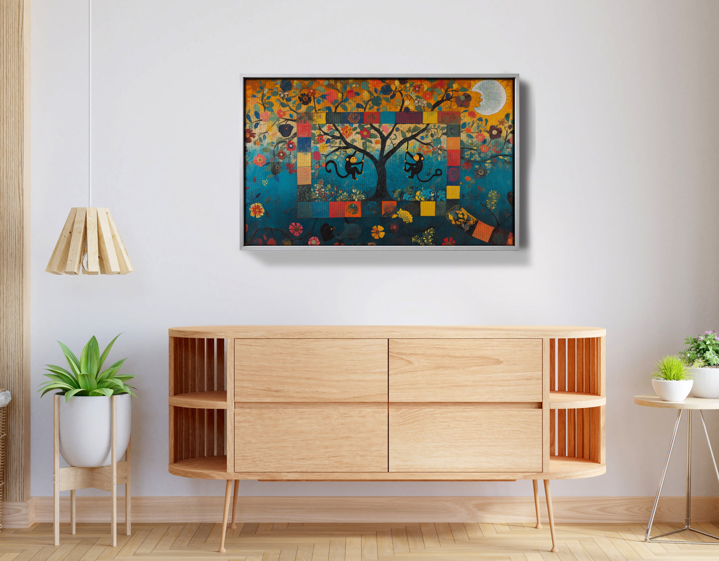 Monkey Tree Folk African American canvas print view 56