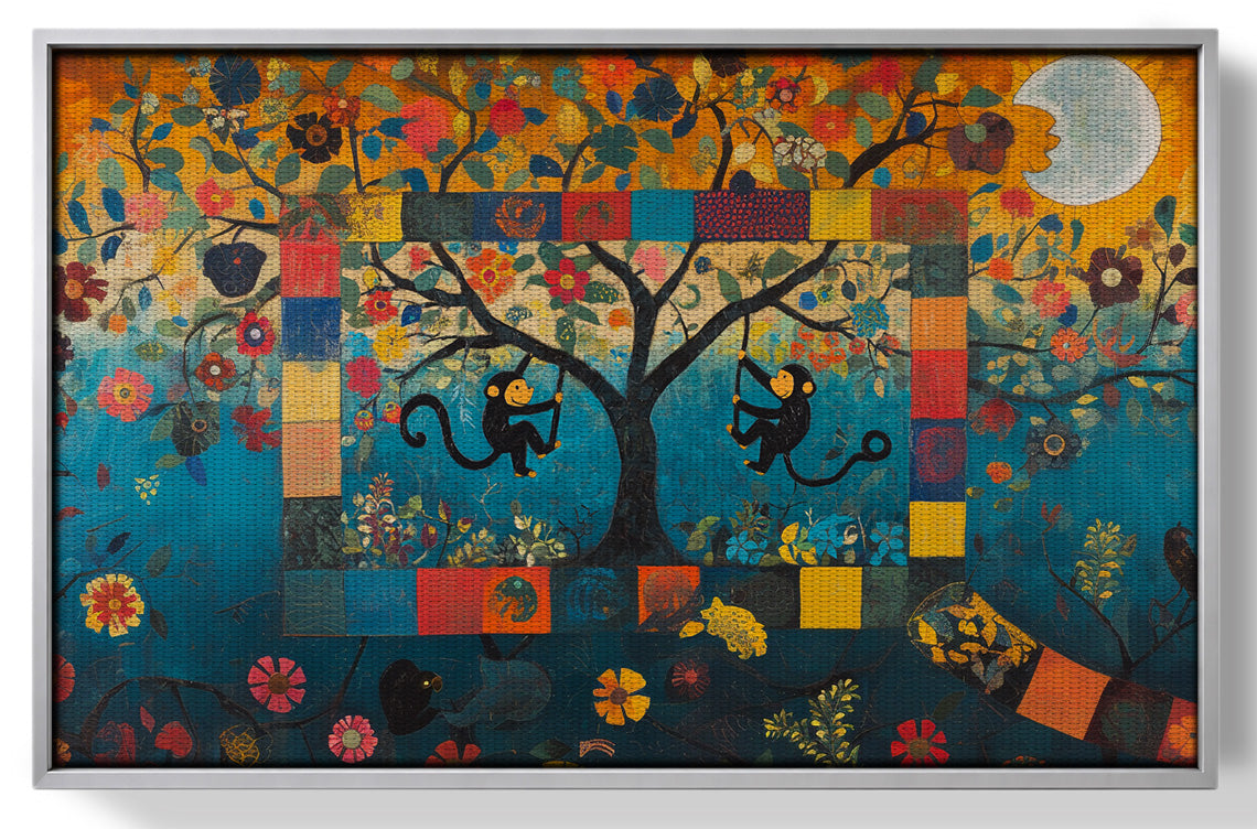 Monkey Tree Folk African American canvas print view 55