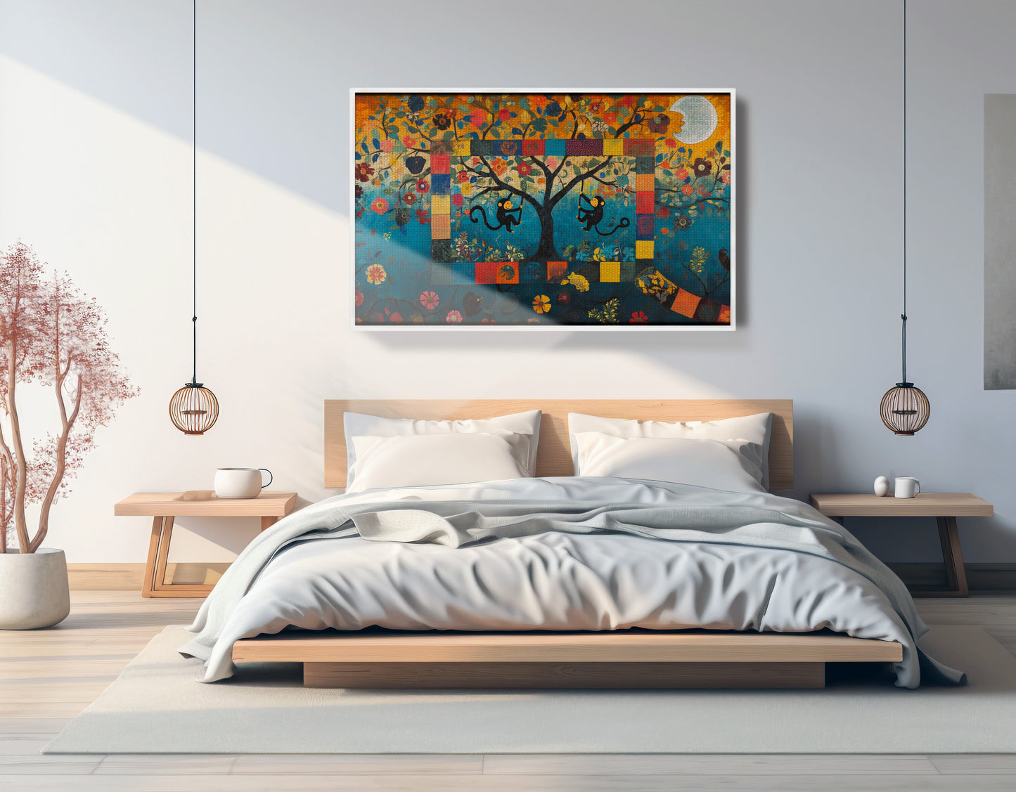 Monkey Tree Folk African American canvas print view 63