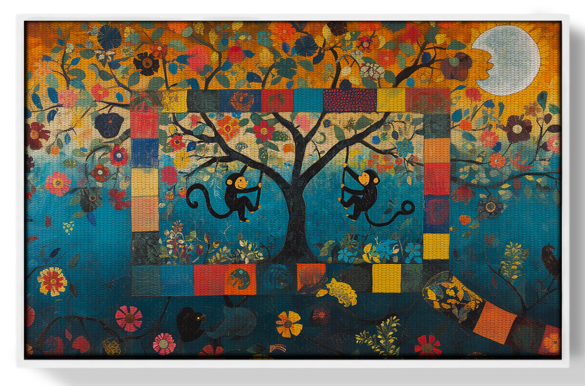 Monkey Tree Folk African American canvas print view 61