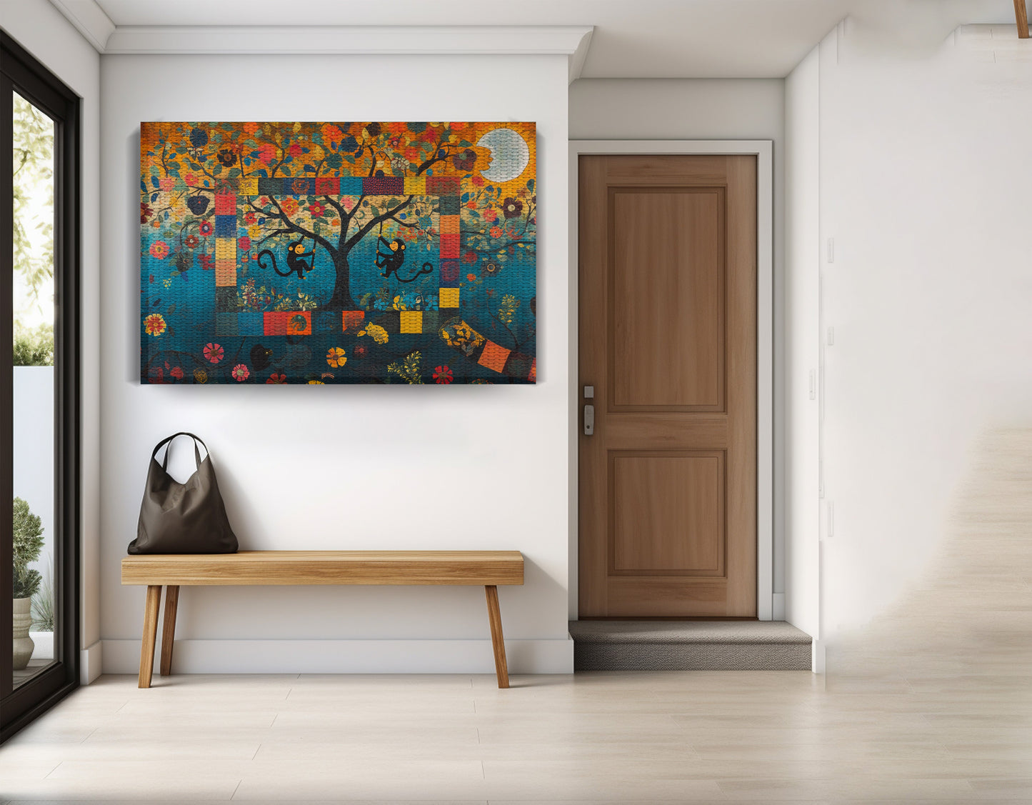 Monkey Tree Folk African American canvas print view 17