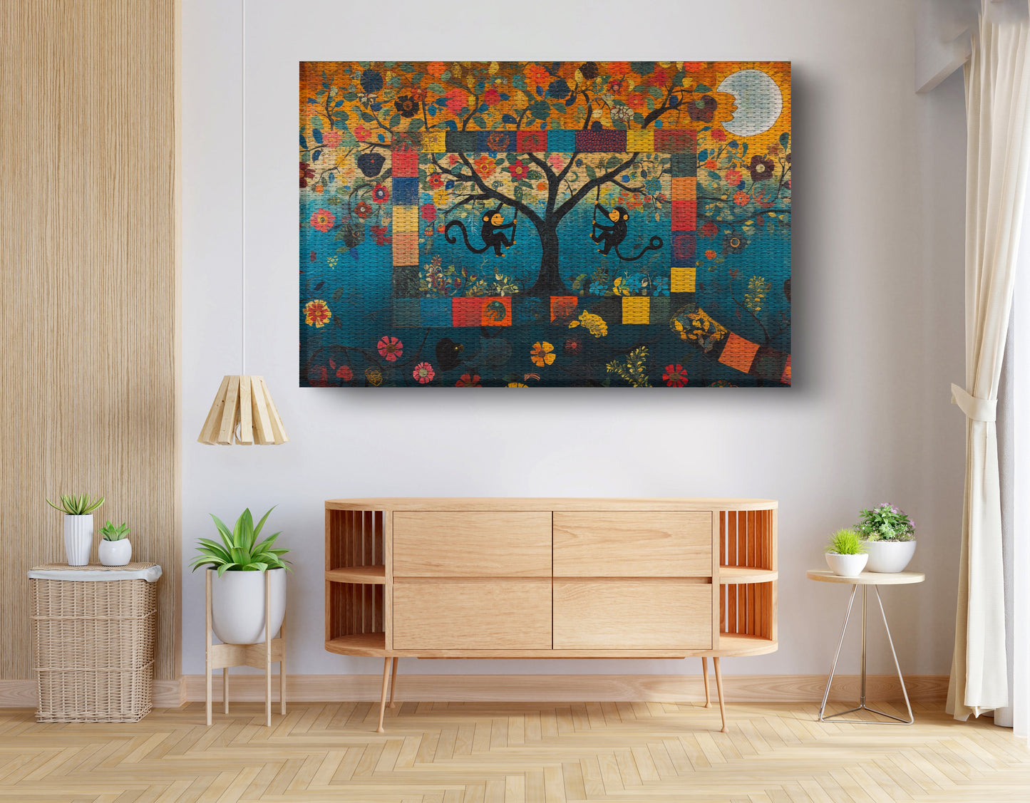 Monkey Tree Folk African American canvas print view 14