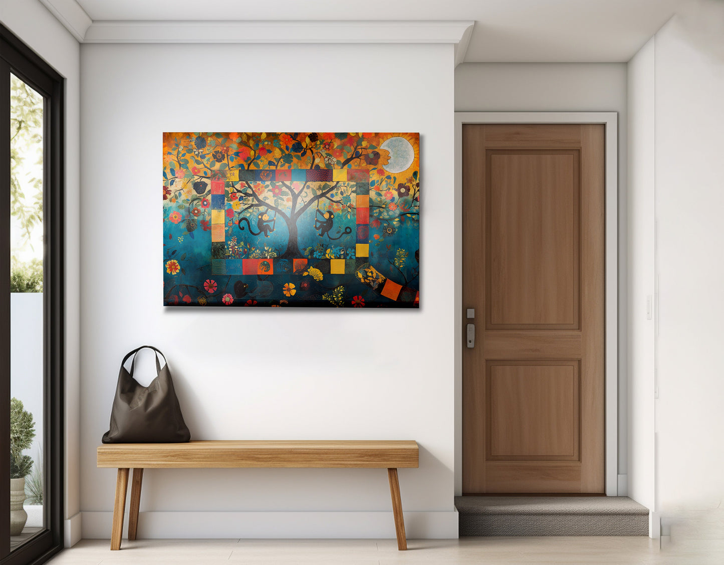 Monkey Tree Folk African American canvas print view 23