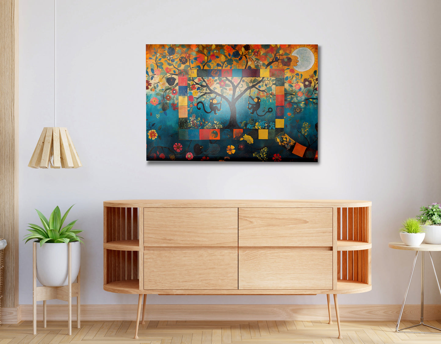 Monkey Tree Folk African American canvas print view 20