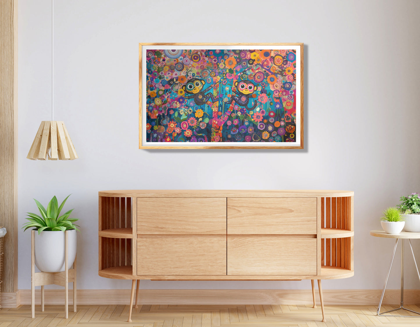 Monkey Tree Folk African American canvas print view 74