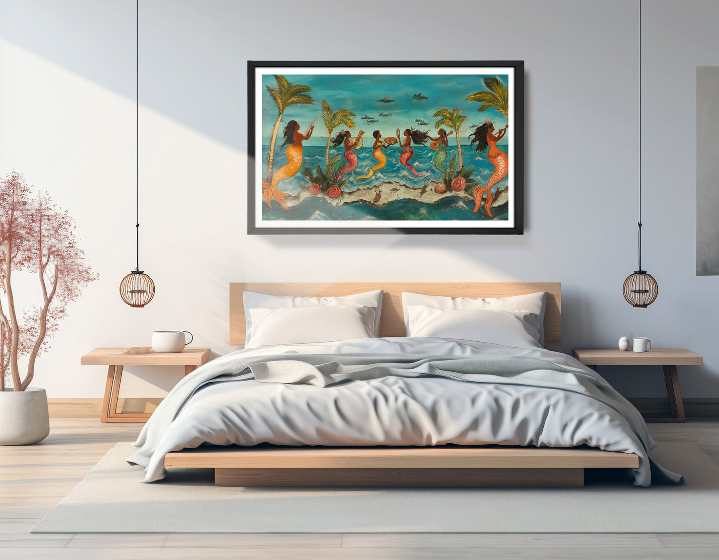Black Mermaid Ocean Dance Caribbean wall art view 69