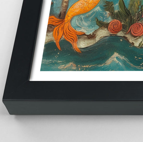 Black Mermaid Ocean Dance Caribbean wall art view 70