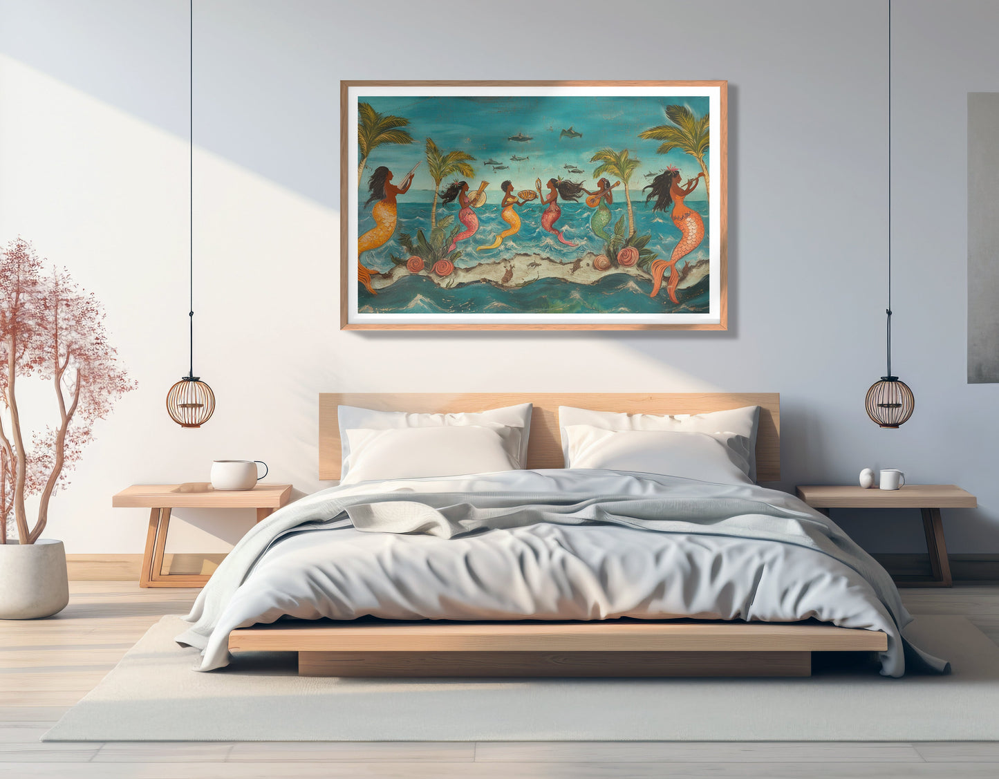 Black Mermaid Ocean Dance Caribbean wall art view 81
