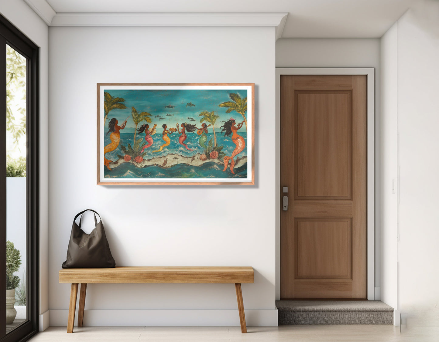 Black Mermaid Ocean Dance Caribbean wall art view 83