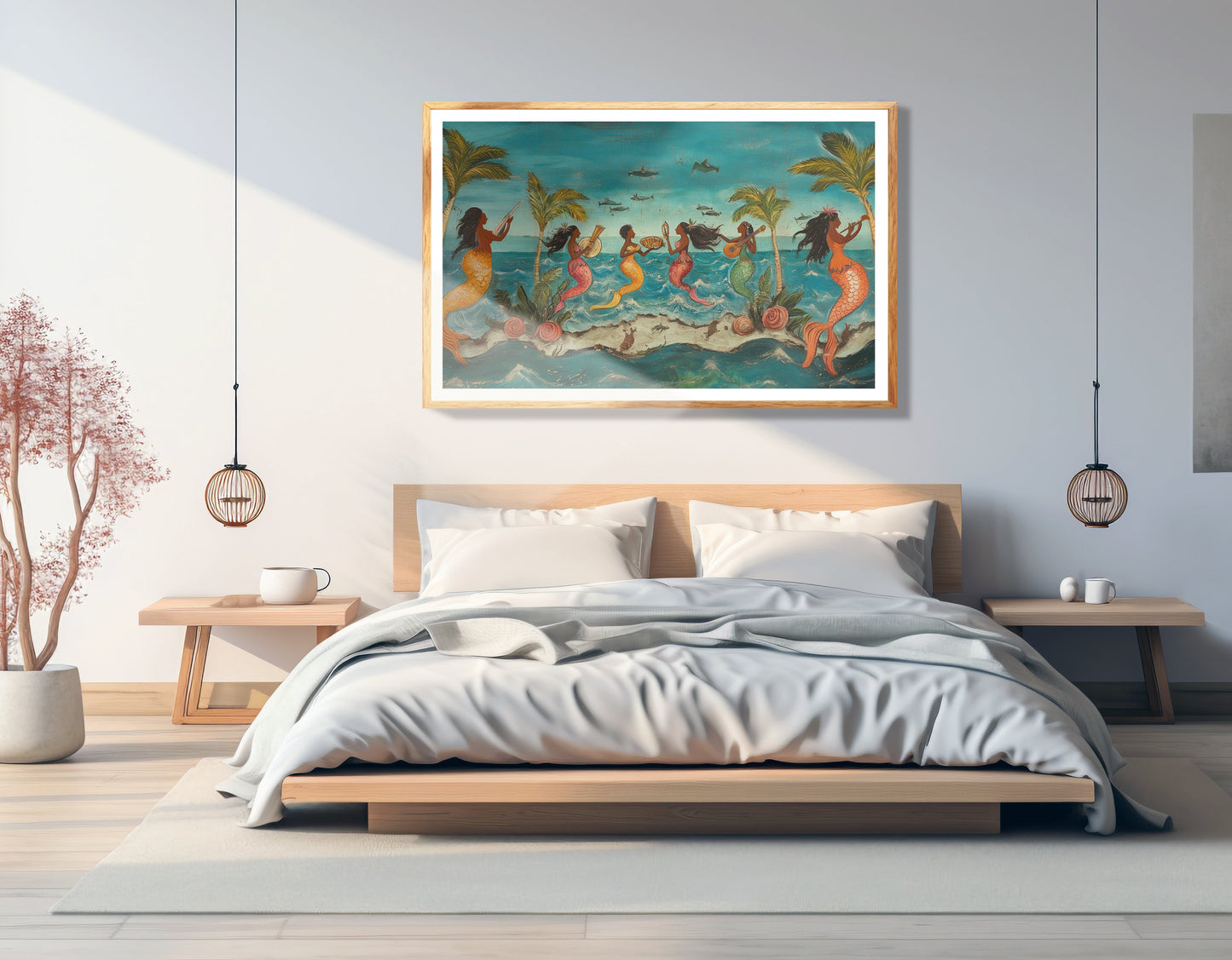 Black Mermaid Ocean Dance Caribbean wall art view 75
