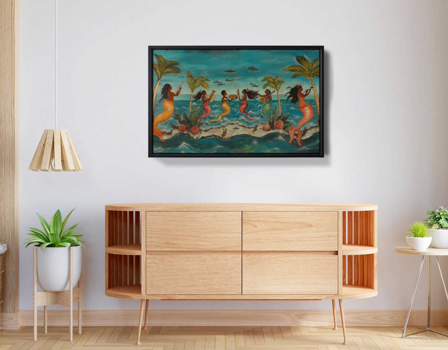 Black Mermaid Ocean Dance Caribbean wall art view 26
