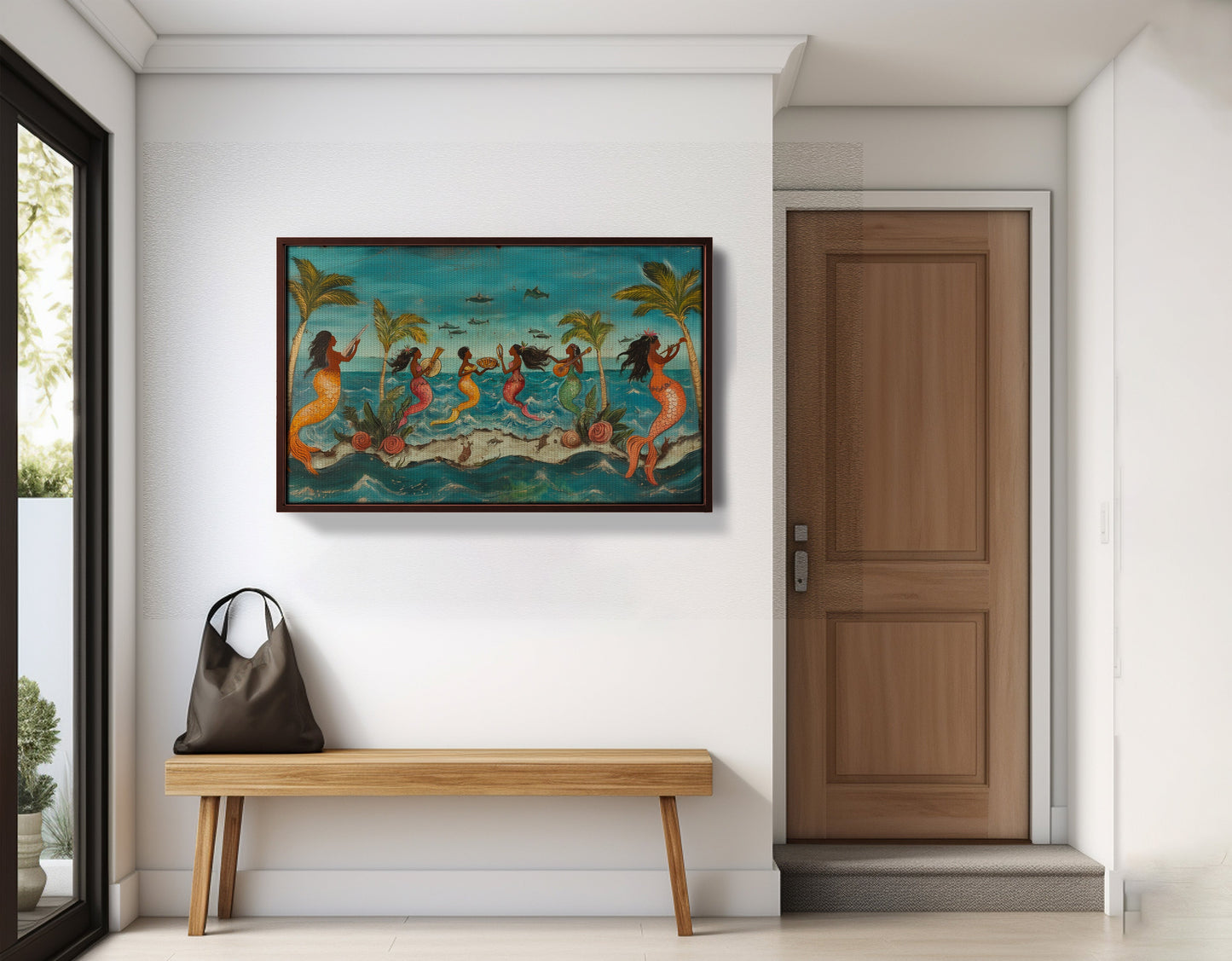 Black Mermaid Ocean Dance Caribbean wall art view 35