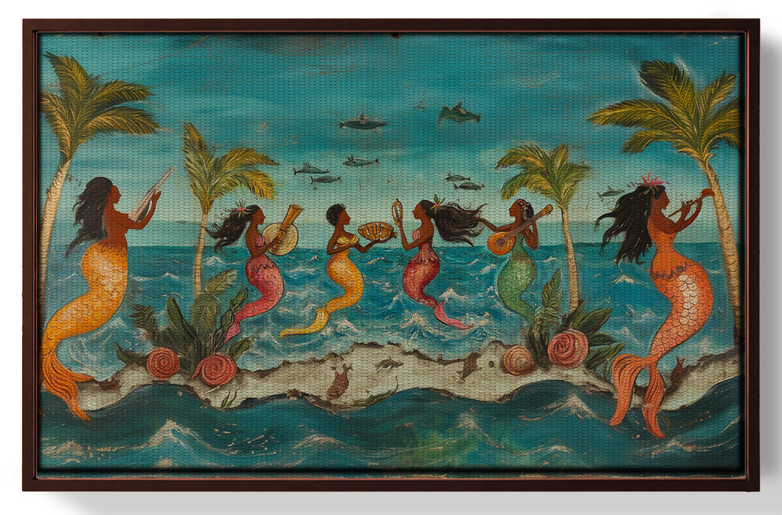 Black Mermaid Ocean Dance Caribbean wall art view 31