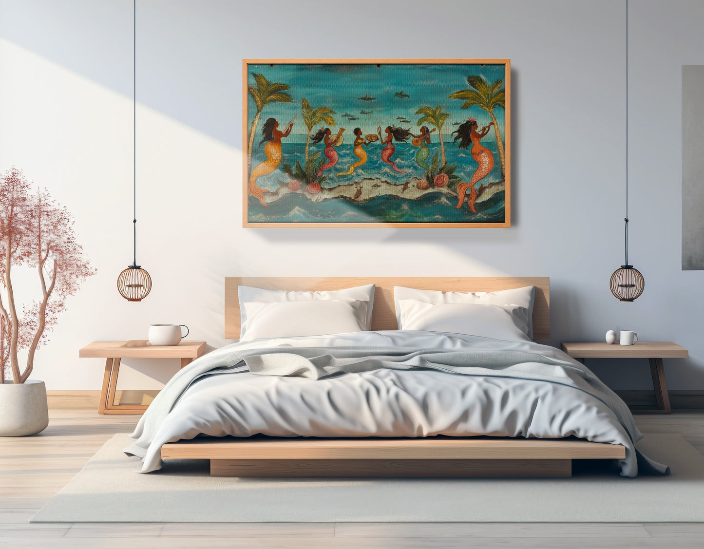 Black Mermaid Ocean Dance Caribbean wall art view 45