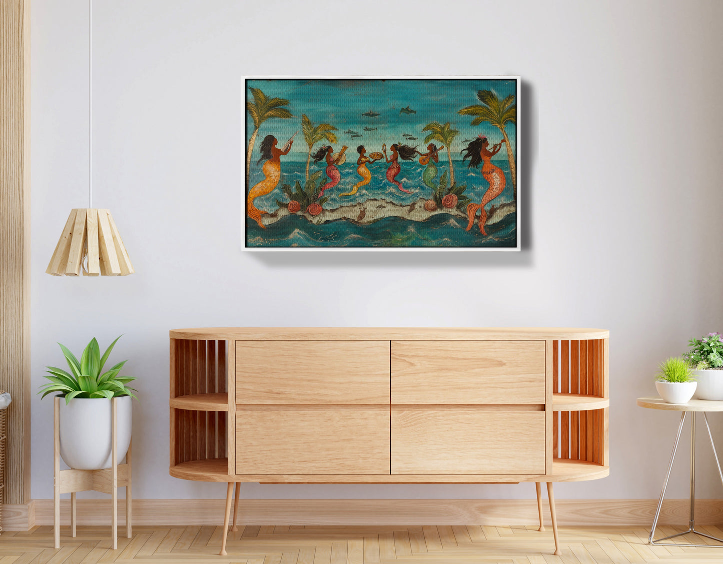 Black Mermaid Ocean Dance Caribbean wall art view 62