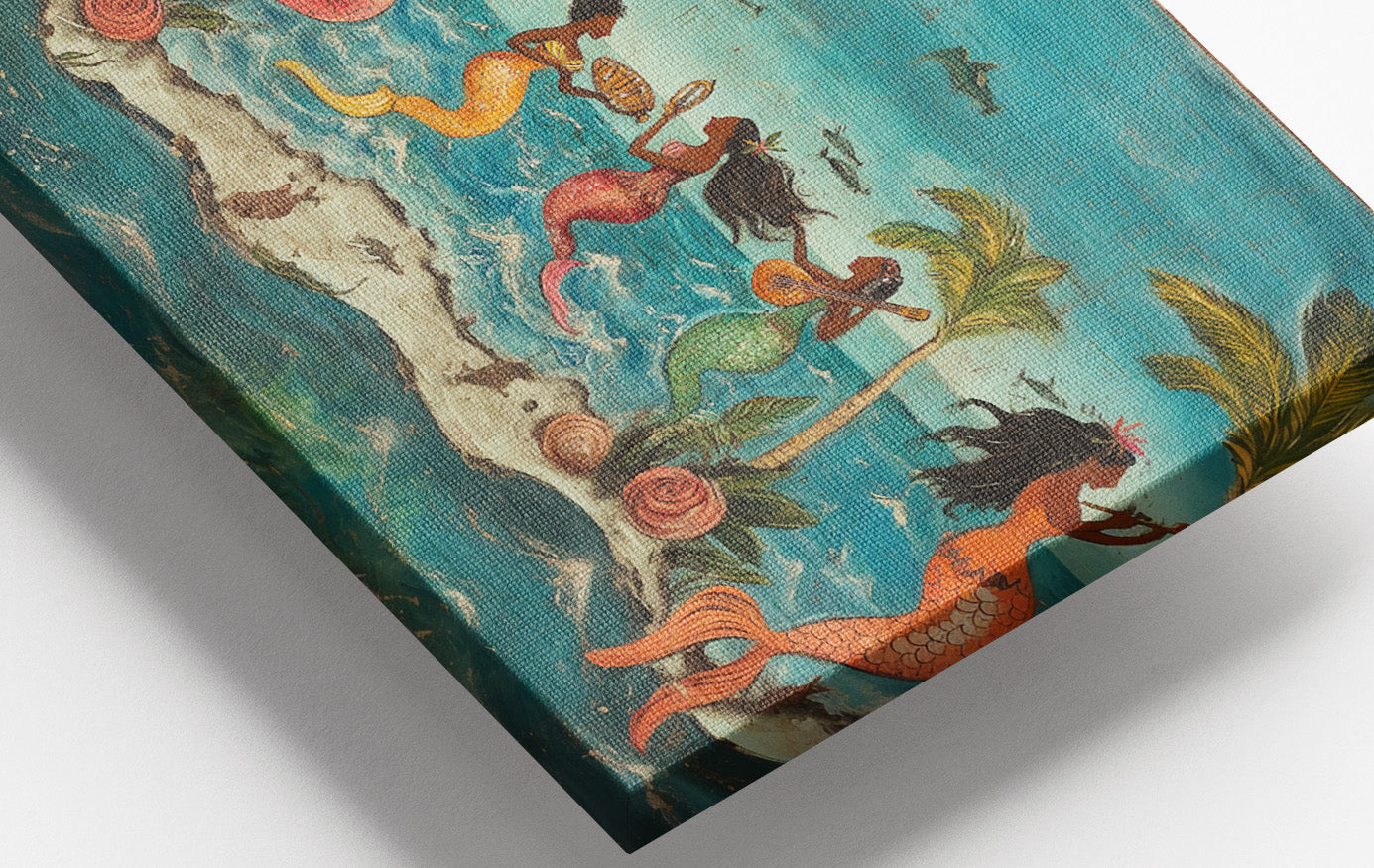 Black Mermaid Ocean Dance Caribbean wall art view 16