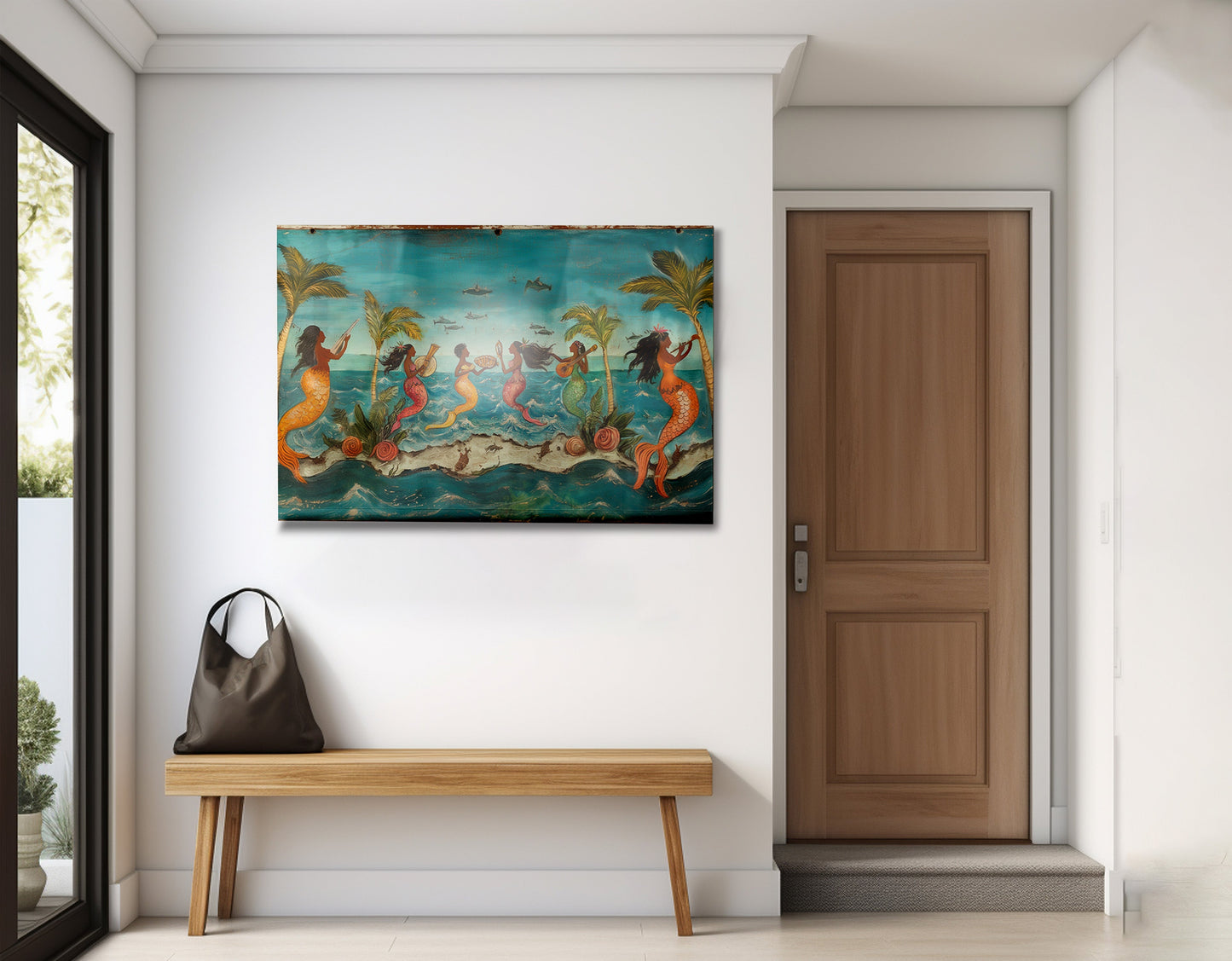 Black Mermaid Ocean Dance Caribbean wall art view 23
