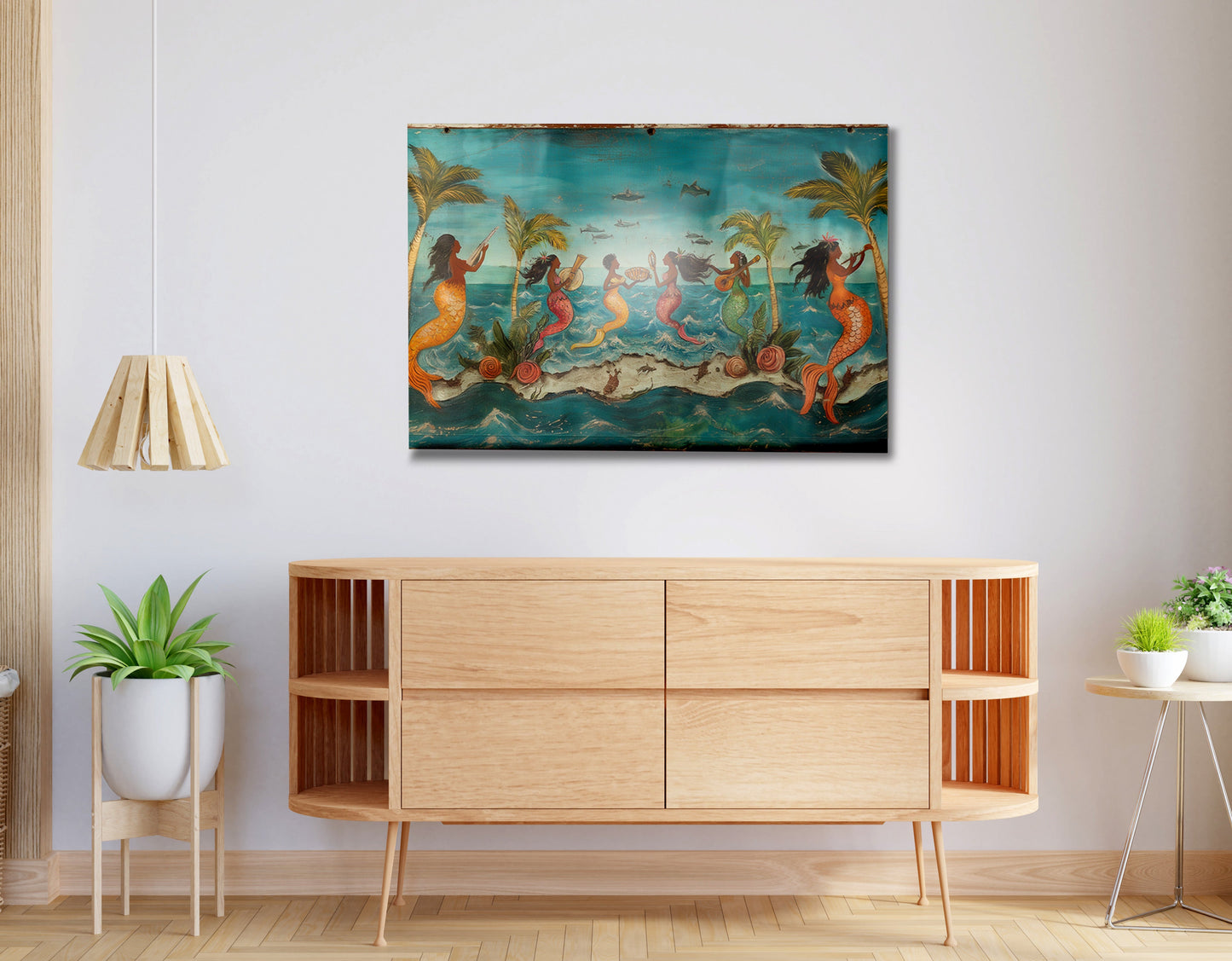 Black Mermaid Ocean Dance Caribbean wall art view 20