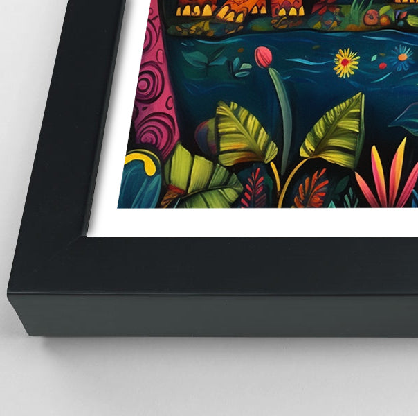 Colorful Elephant Jungle Caribbean wall art view 70