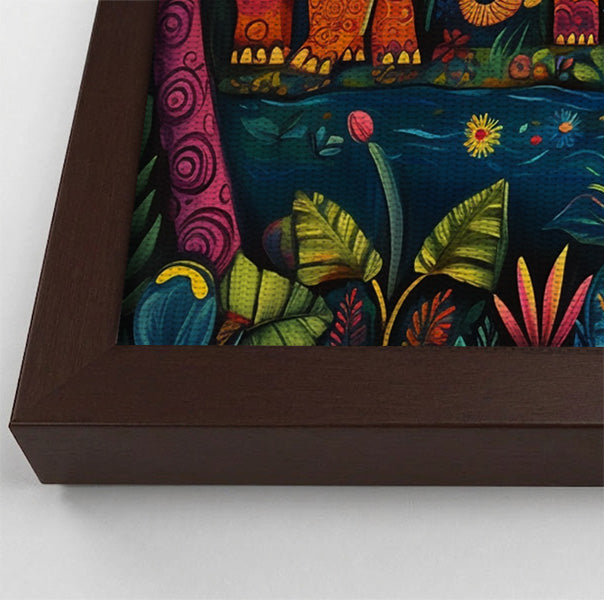 Colorful Elephant Jungle Caribbean wall art view 34