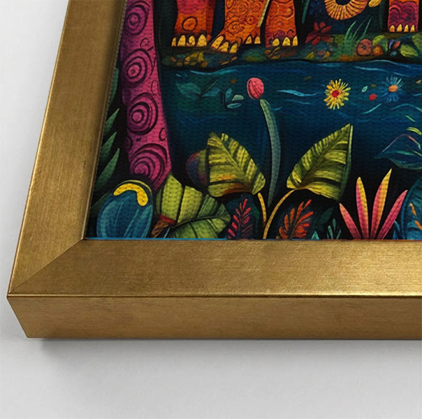 Colorful Elephant Jungle Caribbean wall art view 40