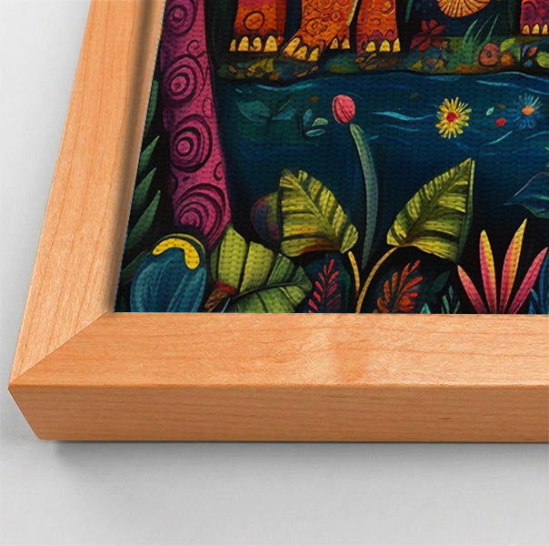Colorful Elephant Jungle Caribbean wall art view 46