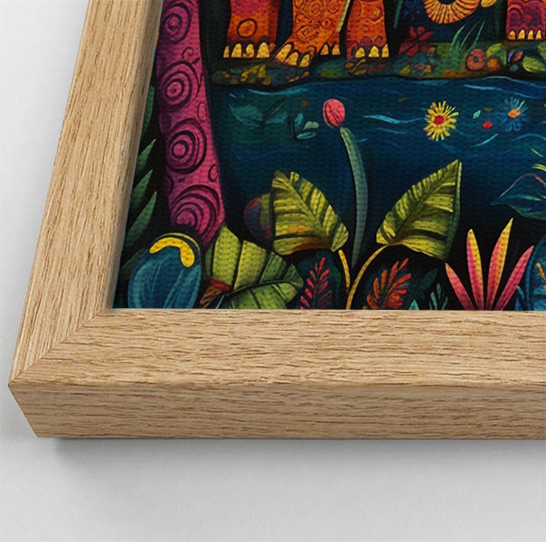 Colorful Elephant Jungle Caribbean wall art view 52