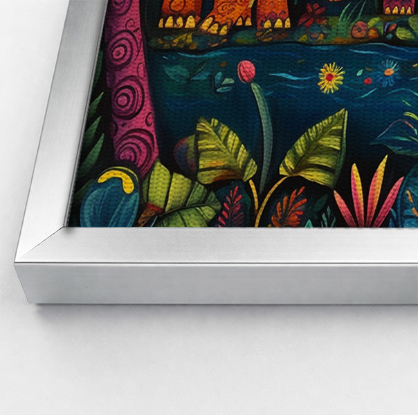 Colorful Elephant Jungle Caribbean wall art view 58