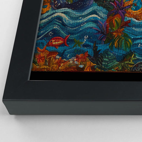 Black Mermaid Moonlit Ocean Caribbean wall art view 28