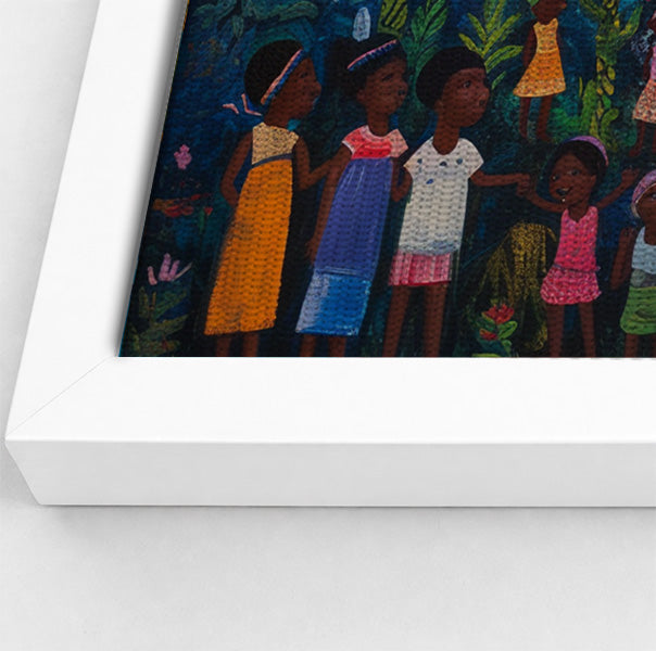 Giraffe Village Night Caribbean wall art view 64