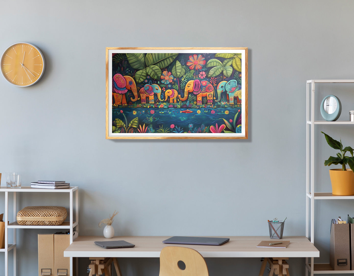 Black Mermaid Ocean Dance Caribbean wall art view 78