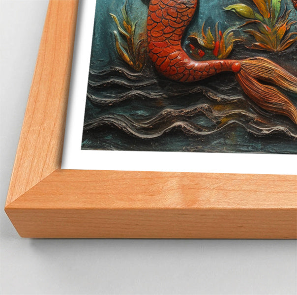Black Mermaid Ocean Relief Caribbean wall art view 82