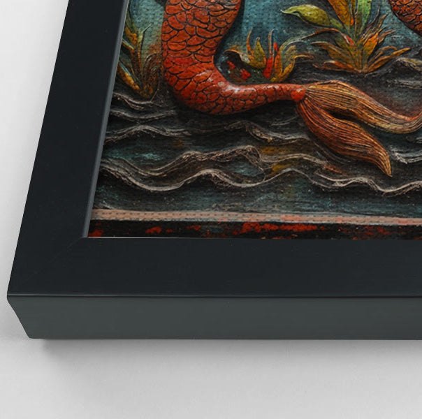 Black Mermaid Ocean Relief Caribbean wall art view 28