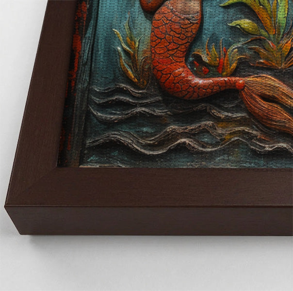 Black Mermaid Ocean Relief Caribbean wall art view 34