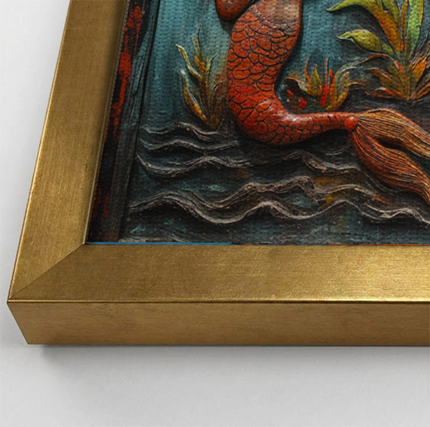Black Mermaid Ocean Relief Caribbean wall art view 40