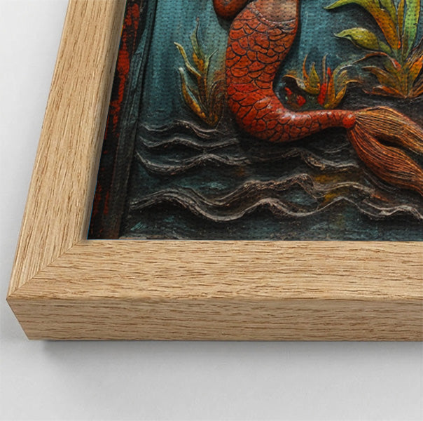 Black Mermaid Ocean Relief Caribbean wall art view 52