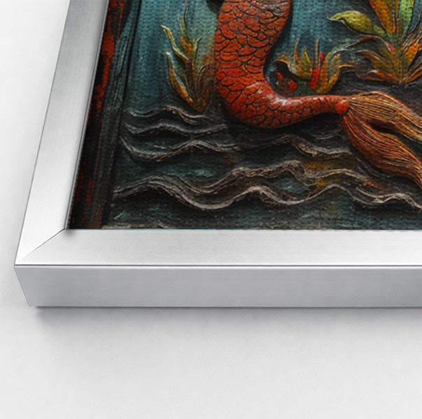 Black Mermaid Ocean Relief Caribbean wall art view 58