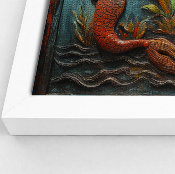 Black Mermaid Ocean Relief Caribbean wall art view 64