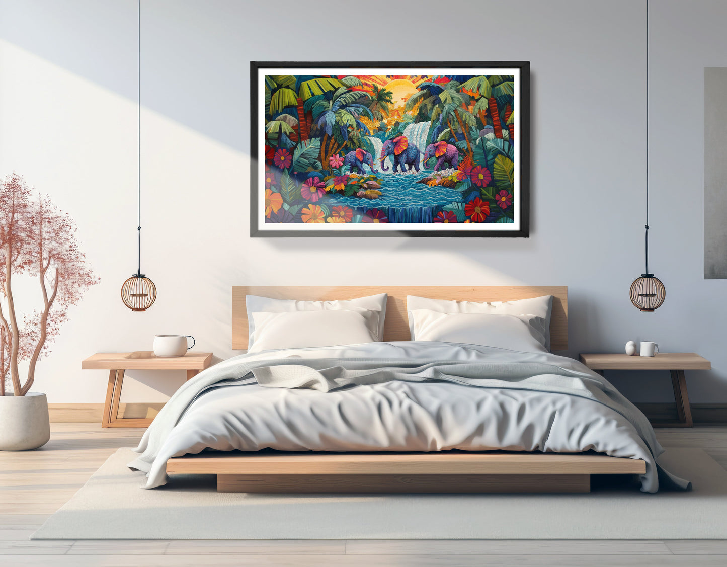 Elephant Waterfall Jungle Caribbean wall art view 69