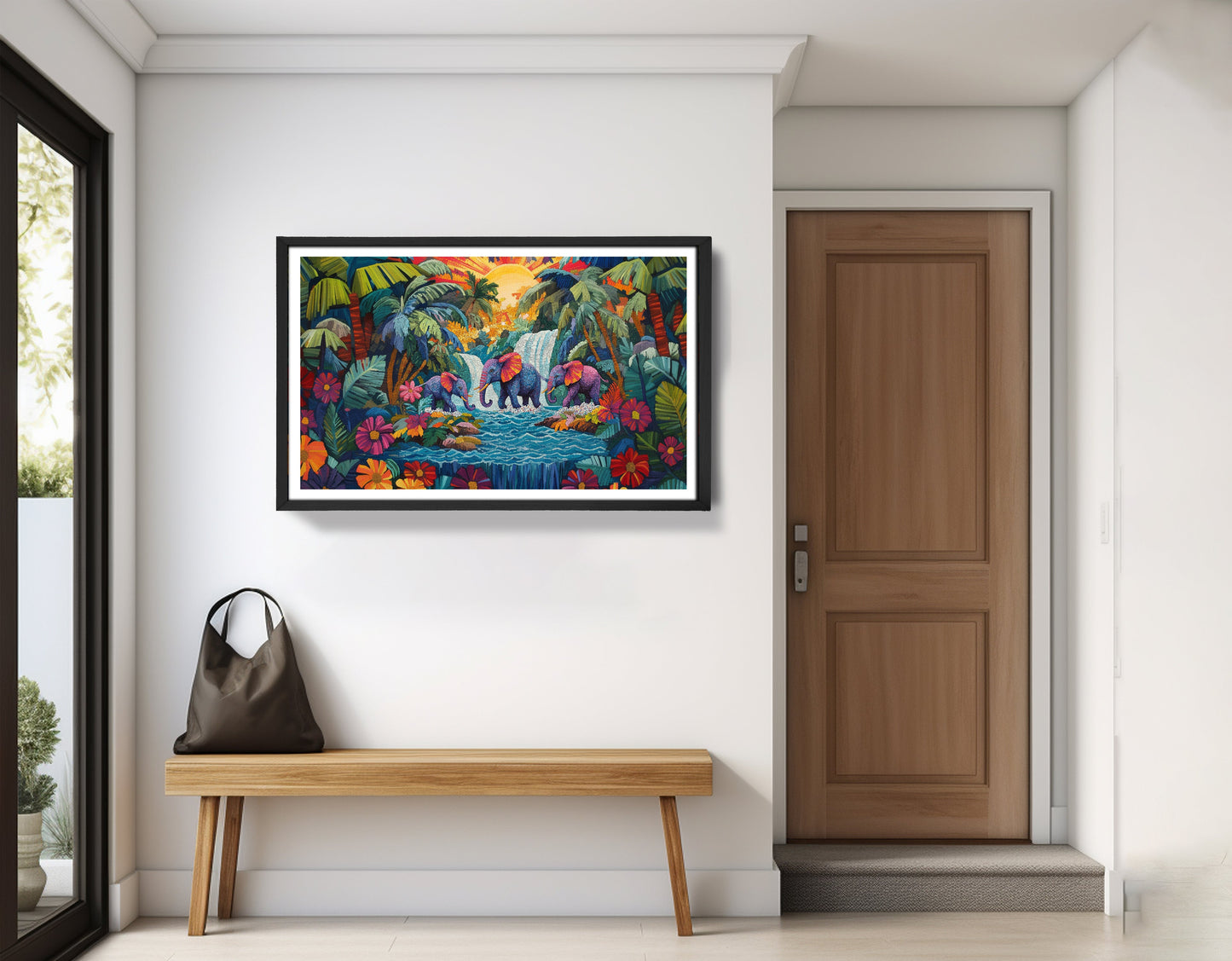 Elephant Waterfall Jungle Caribbean wall art view 71