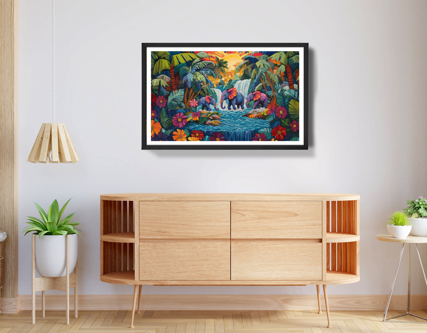 Elephant Waterfall Jungle Caribbean wall art view 68