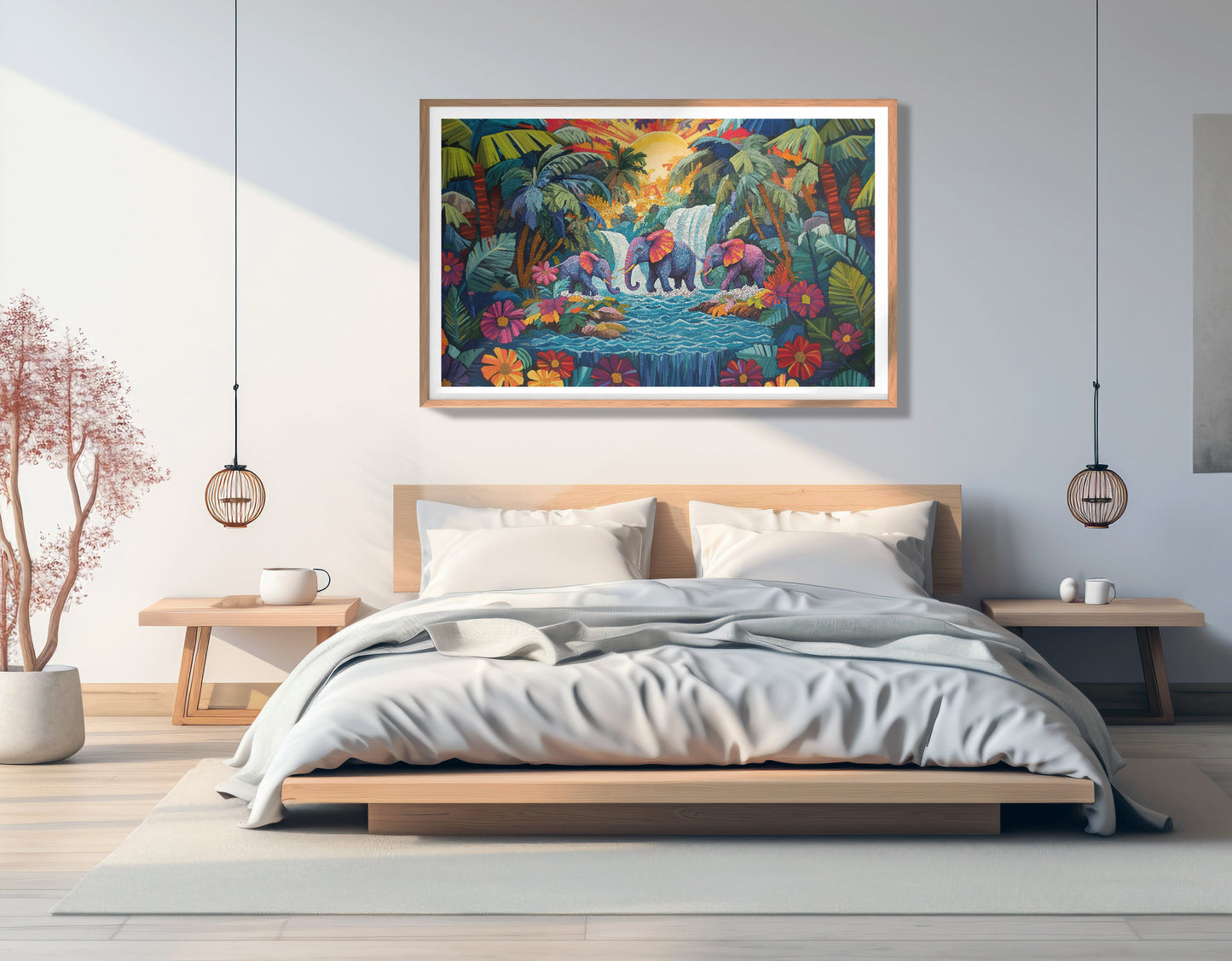 Elephant Waterfall Jungle Caribbean wall art view 81