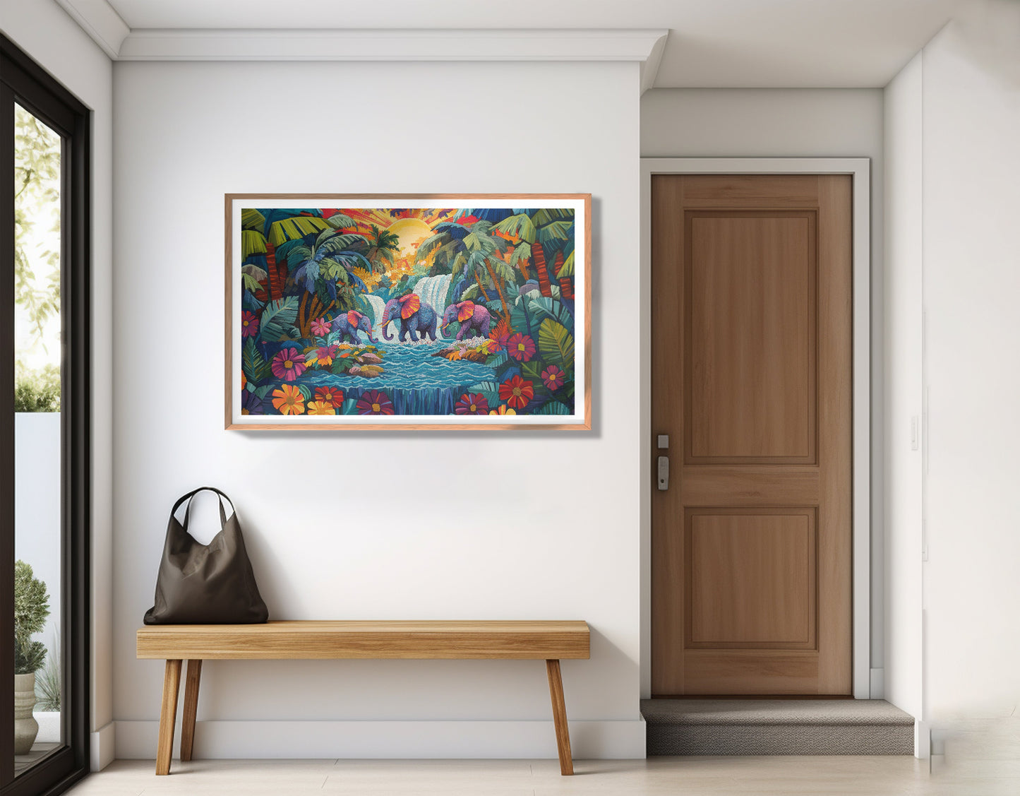 Elephant Waterfall Jungle Caribbean wall art view 83