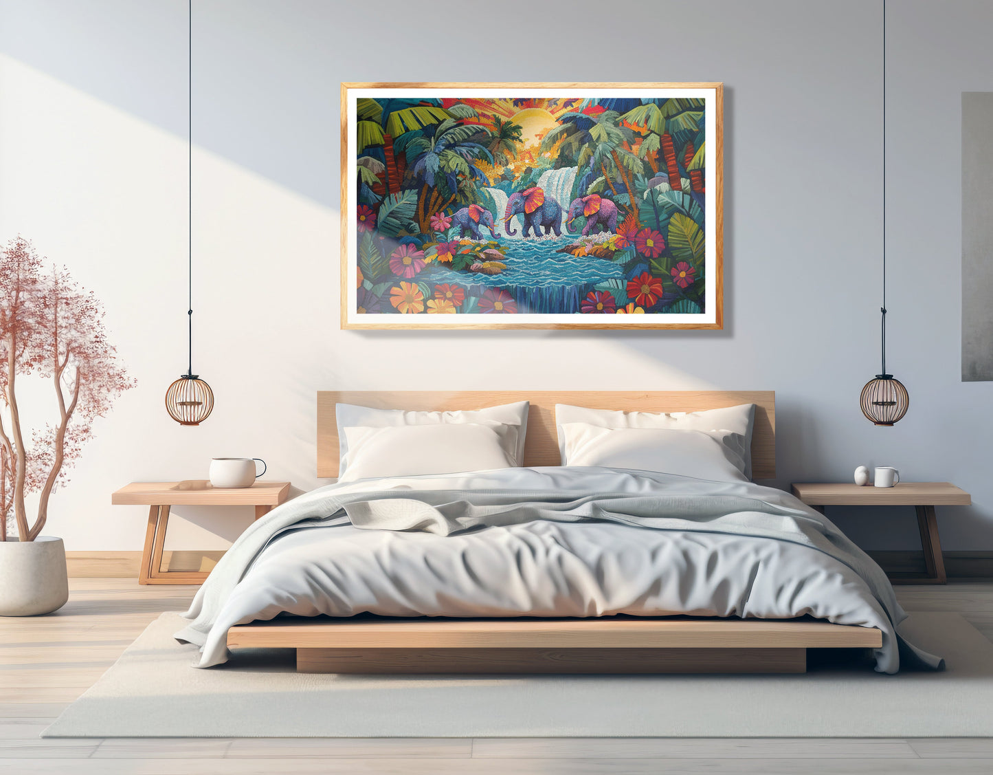 Elephant Waterfall Jungle Caribbean wall art view 75