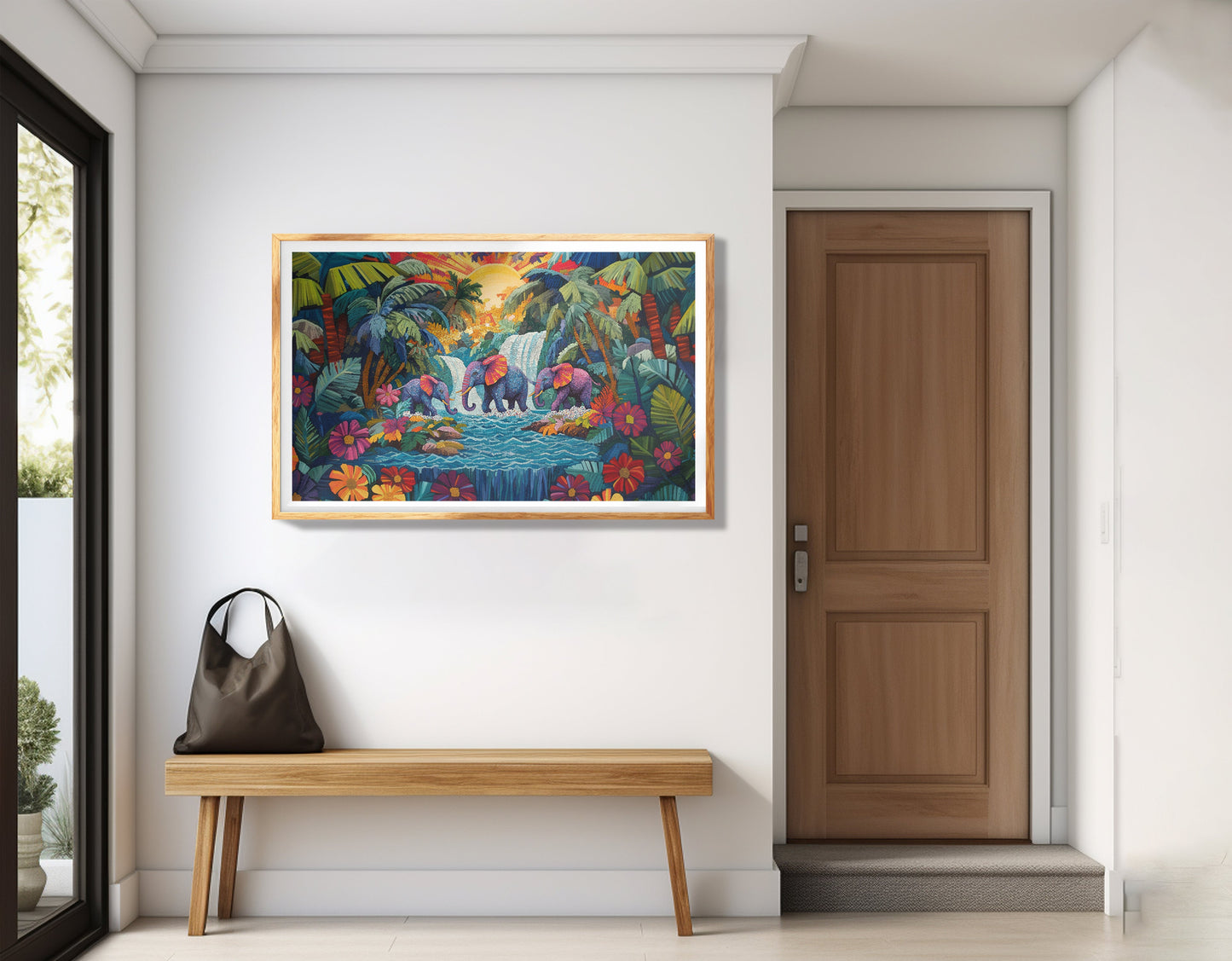 Elephant Waterfall Jungle Caribbean wall art view 77