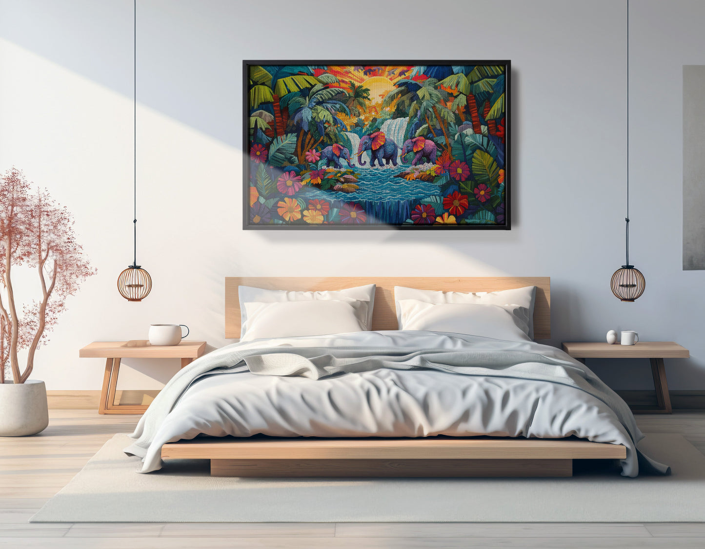 Elephant Waterfall Jungle Caribbean wall art view 27